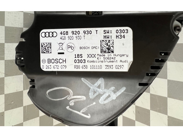 Панель приборов 4G8920930T, 0263672079   Audi A6 S6 C7 4G       