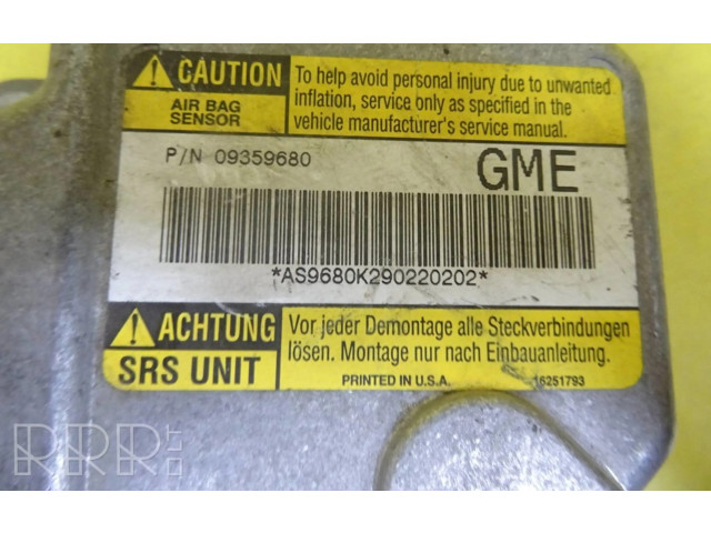 Блок подушек безопасности 09359680 Opel Sintra