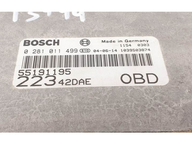 Řídící jednotka 55191195, 0281011499 Fiat Doblo 2004