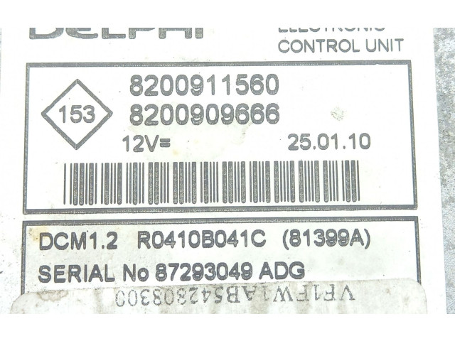 Řídící jednotka 8200911560, 8200909666 Renault Kangoo II 2010