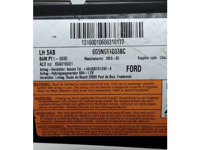 Подушка безопасности в сиденье 6G9N611D33BC, 604316001   Ford S-MAX