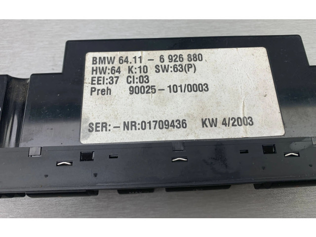 Блок управления климат-контролем 64116926880, 6926880   BMW X5 E53