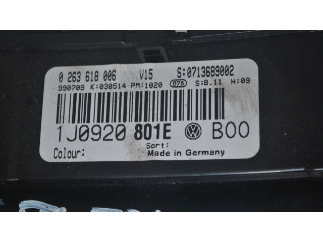 Панель приборов 1J0920801E, 0263618006 Volkswagen Bora