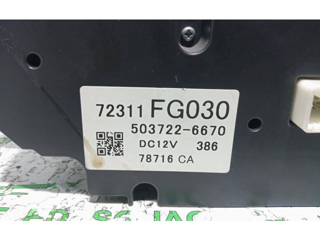 Блок управления климат-контролем 72311FG030   Subaru Impreza II