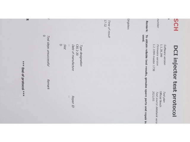 Vstřikovač 0445110800, H8201636333 Nissan Qashqai pro naftový motor 1.5 K9K872