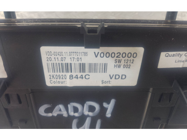 Панель приборов 2K0920844C   Volkswagen Caddy       