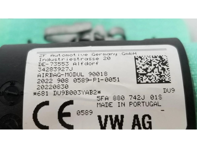 Боковая подушка безопасности 5FA880742J, 5FA880742K   Seat Leon (5F)