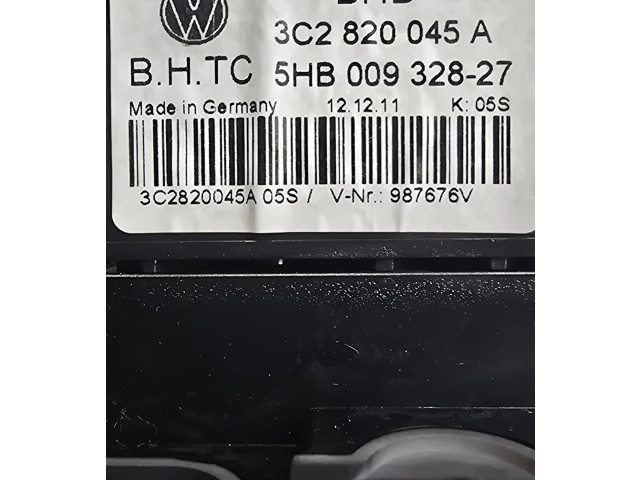 Блок управления климат-контролем 3C2820045A, 5HB00932827 Audi A3 S3 A3 Sportback 8P