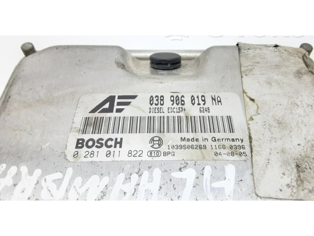 Řídící jednotka 038906019NA, 0281011822   Seat Alhambra (Mk1) 2002