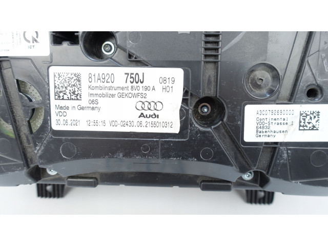 Панель приборов 81A920750J, 81A920750J Audi Q2 -