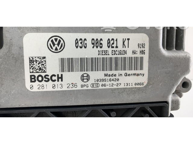 Комплект блоков управления 03G906021KT Volkswagen Golf Plus