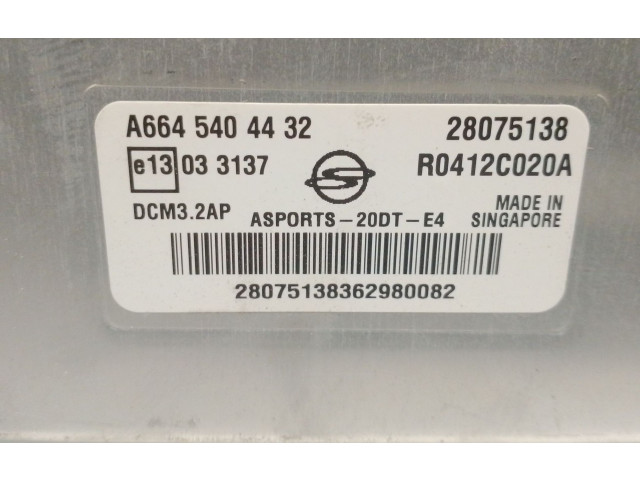 Блок управления двигателя A6645404432, 28075138DELPHI SsangYong Actyon