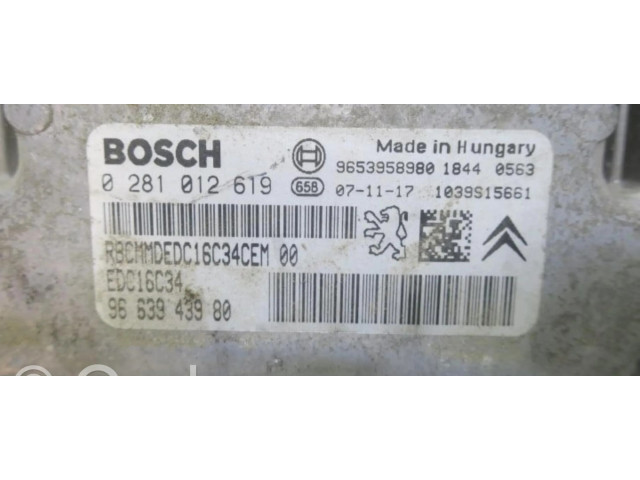 Řídící jednotka 9663943980, CENTRALITAMOTORUCE Citroen Berlingo 2008