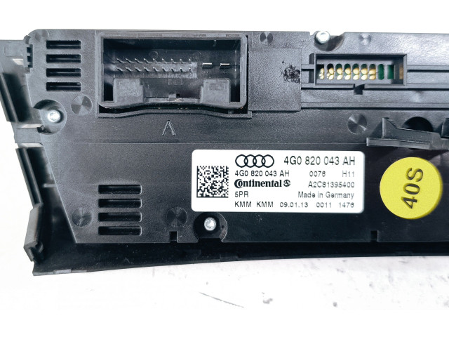 Блок управления климат-контролем 4G0820043AH, A2C81395400 Audi A6 S6 C7 4G