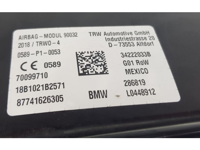 Подушка безопасности двери 7416263, 72127416263   BMW X3 G01