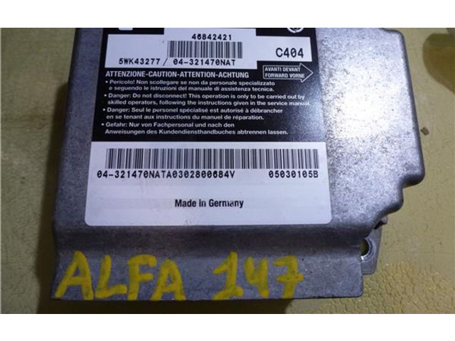 Блок подушек безопасности 46842421 Alfa Romeo 166