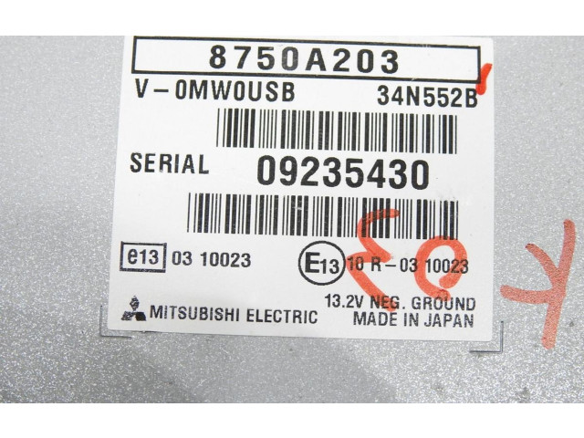 Блок управления двигателя 1860B425, E6T78671H Mitsubishi ASX