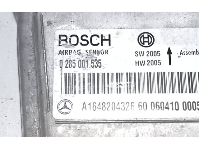 Блок подушек безопасности A1648204326, 0285001535   Mercedes-Benz ML W164