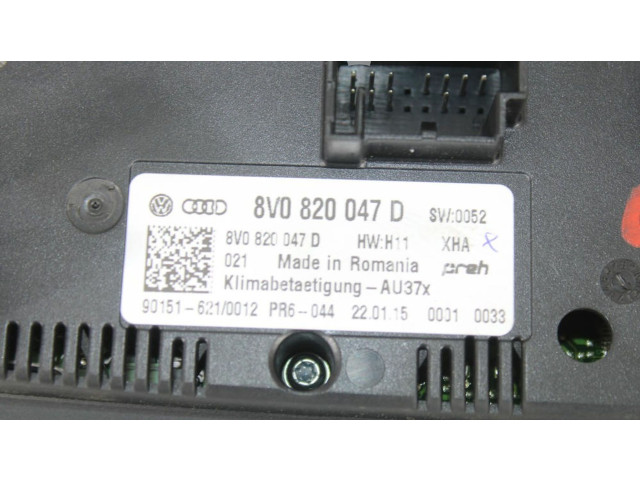 Модуль блока управления кондиционером 8V0820047D   Audi A3 S3 8V