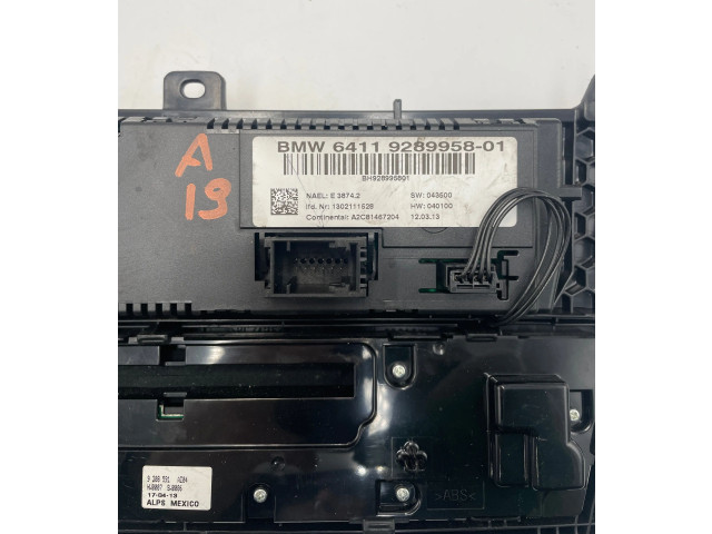 Блок управления климат-контролем 9289958, 1302111528   BMW X3 F25