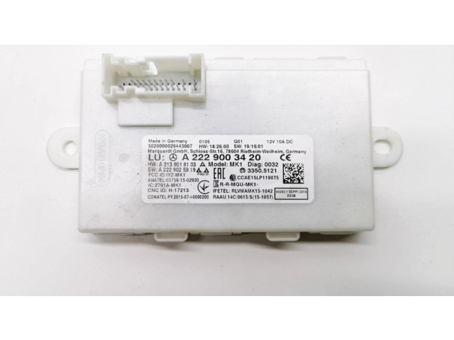 Блок управления A2229003420   Mercedes-Benz EQC