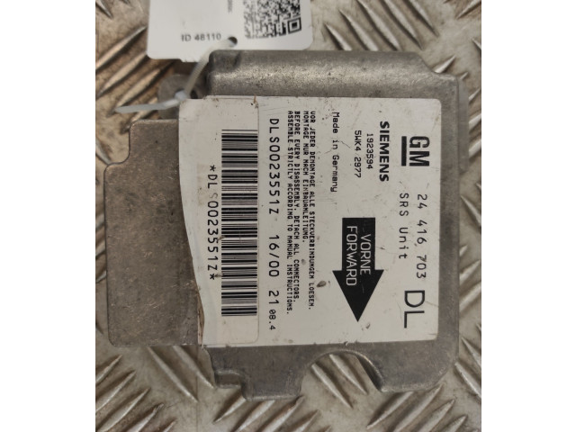 Блок управления надувных подушек 24416703, 24416703   Opel Astra G