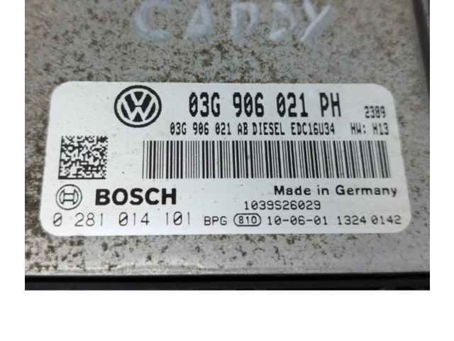 Řídící jednotka 03G906021PH, 03G906021AB   Volkswagen Caddy 2010