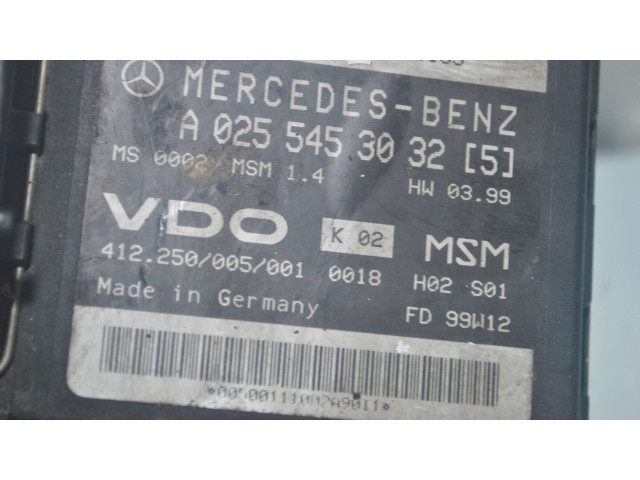 Řídící jednotka A0255453032 Mercedes-Benz A W168 1999