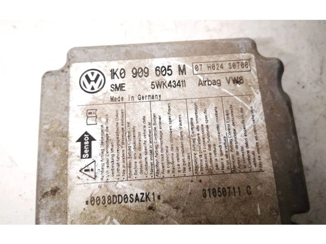 Блок подушек безопасности 1k0909605m, 5wk43411   Skoda Octavia Mk2 (1Z)