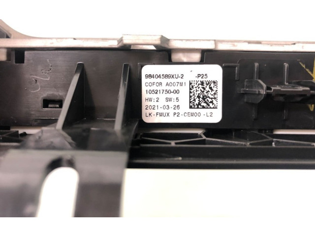 Блок управления климат-контролем 98404589XU, 98404589XU   Peugeot 2008 II