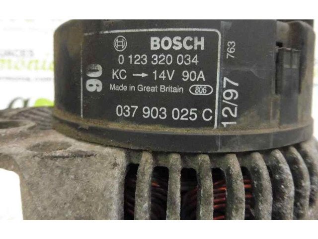 Генератор 037903025C, 0123320034   Audi A3 S3 8L      