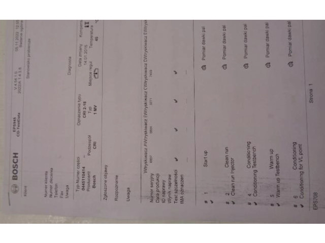 Комплект форсунок 0445110955    Peugeot Rifter   