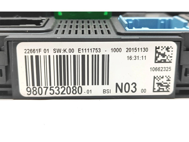 Блок комфорта 9807532080, E1111753 Peugeot 2008 I