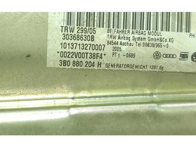 Подушка безопасности двери 3B0880204H   Skoda Superb B5 (3U)