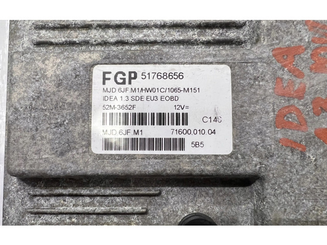 Блок управления двигателя 51768656 Fiat Idea