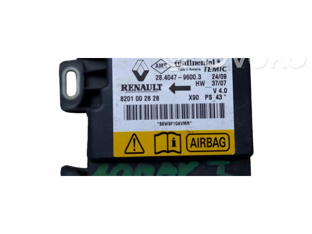 Блок управления надувных подушек 8201002828 Dacia Logan I