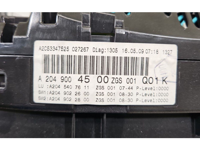 Přístrojová deska Mercedes-Benz GLK (X204) 2009 A2049004500, IMPRK1447633