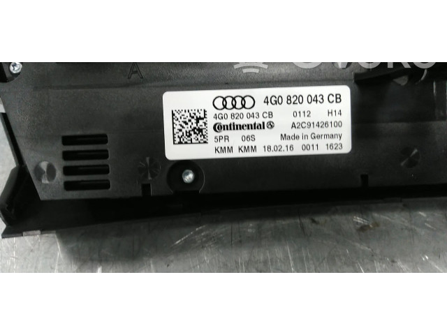 Блок управления климат-контролем 4G0820043CB   Audi A6 S6 C7 4G