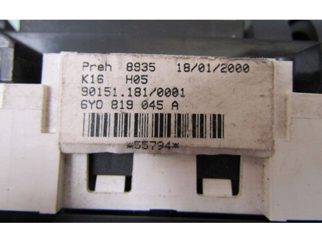 Блок управления климат-контролем 6Y0819045A Skoda Fabia Mk1 (6Y)