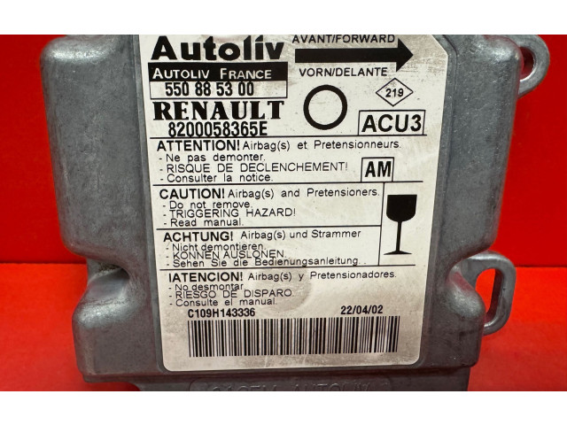 Блок подушек безопасности 8200058365E, 550885300 Renault Twingo I