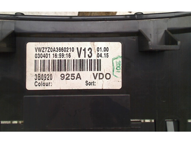 Přístrojová deska Volkswagen Passat Alltrack 2001 3B0920925A, 3B0920925A