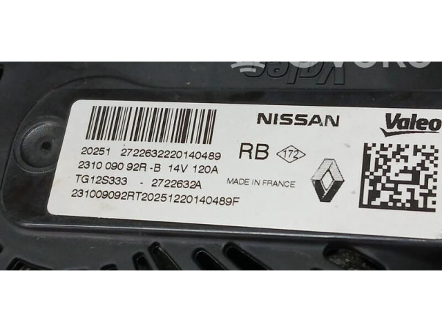 Генератор 231009092R, 2722632A Dacia Sandero