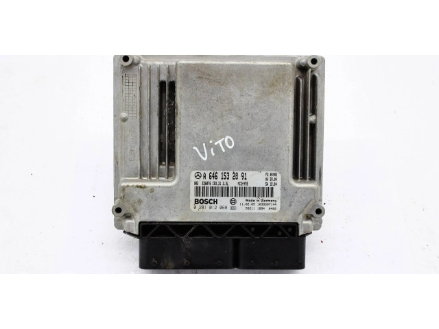 Řídící jednotka a6461532891, 0281012068 Mercedes-Benz Vito Viano W639 2006