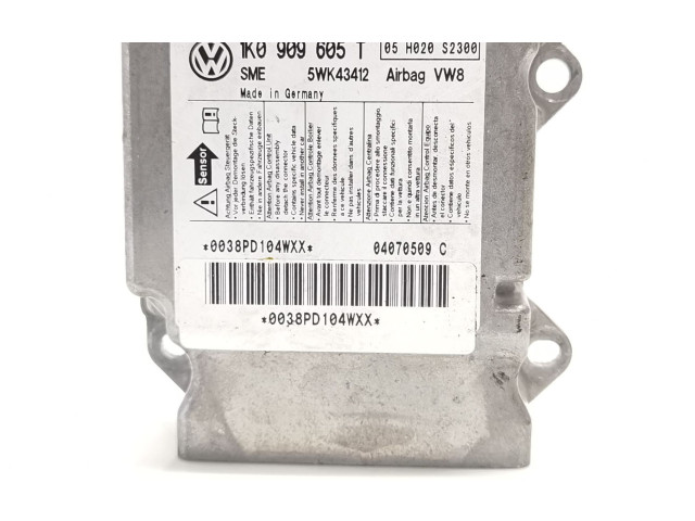 Блок подушек безопасности 1K0909605T, 5WK43412   Volkswagen Jetta V
