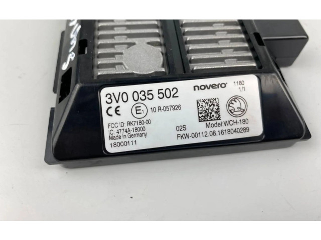 Модуль беспроводной зарядки 3V0035502   Skoda Octavia Mk3 (5E)
