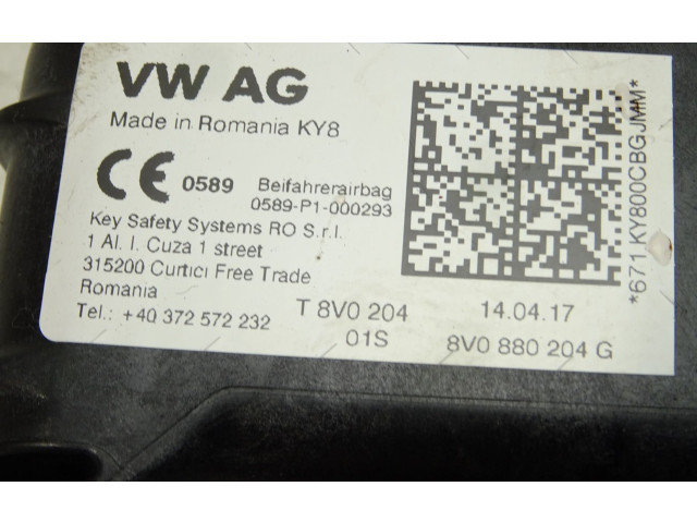 Подушка безопасности пассажира 8V0880204G Skoda Octavia Mk3 (5E)