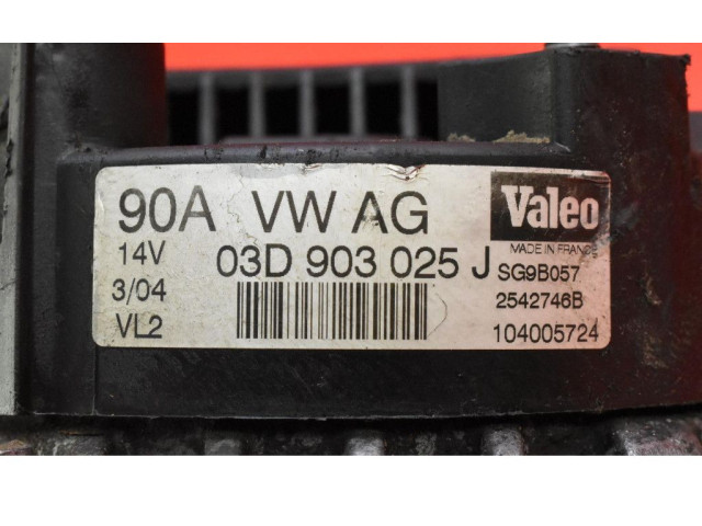 Генератор 03D903025J, 03D903025J   Volkswagen Polo      
