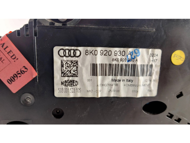 Přístrojová deska  Audi A4 S4 B8 8K 2009 8K0920930A, 503001523105  