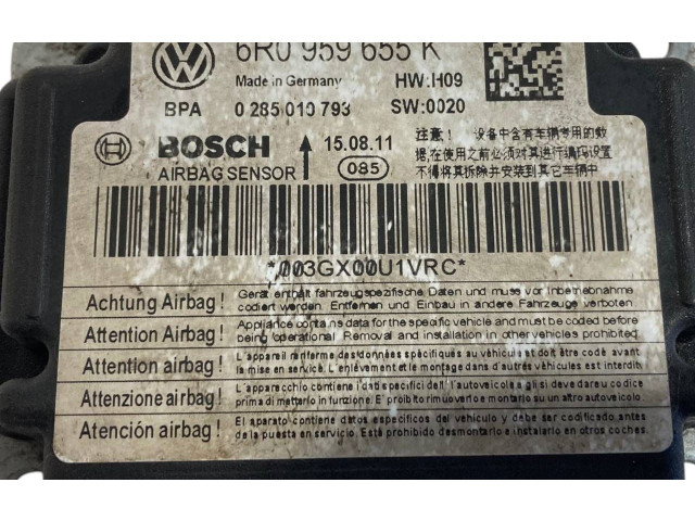 Блок подушек безопасности 6R0959655K, 0285010793 Skoda Fabia Mk2 (5J)