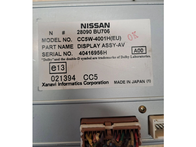 Дисплей 28090BU706, 40416956H Nissan Almera Tino